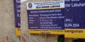 Pembangunan Kantor Desa Bandar Labuhan Diduga Sarat Korupsi