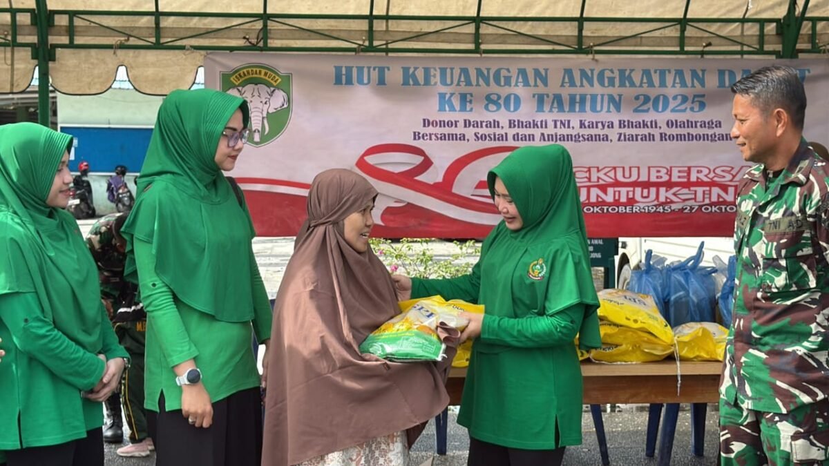 Jaga Kestabilan Ekonomi, KUDAM IM Gelar Pasar Murah Gampong Peulanggahan