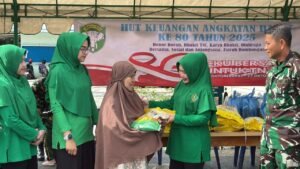 Jaga Kestabilan Ekonomi, KUDAM IM Gelar Pasar Murah Gampong Peulanggahan