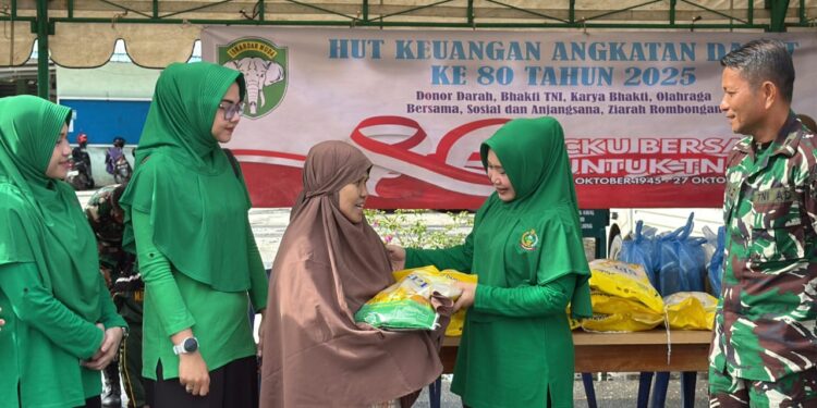 Jaga Kestabilan Ekonomi, KUDAM IM Gelar Pasar Murah Gampong Peulanggahan