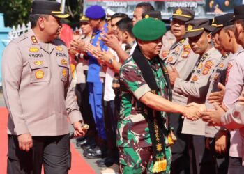 Perkuat Kolaborasi TNI-Polri, Kapolres Aceh Barat Sambut Kunjungan Dandim 0105/Abar