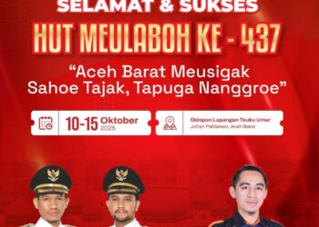 HUT ke-437 Kota Meulaboh Jadi Perayaan Terbesar Dalam Sejarah Aceh Barat