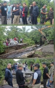 Bupati Aceh Barat Bersama Dinas PUPR Tinjau Jalan Yang Terputus Akibat Curah Hujan Tinggi