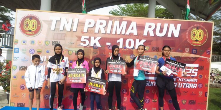 Danrem 022/PT Lepas Ribuan Peserta Fun Run Semarak HUT TNI ke-80 di Asahan