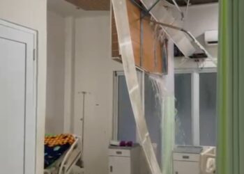 Hujan Deras, Atap RSUD Cut Nyak Dhien Ambruk, Pasien Terancam Banjir Dalam Ruang Perawatan