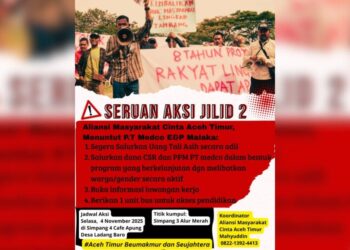 Besok, Warga Aceh Timur Bakal Turun Aksi, Tuntut Keadilan Tali Asih dan Program CSR PT Medco E&P Malaka