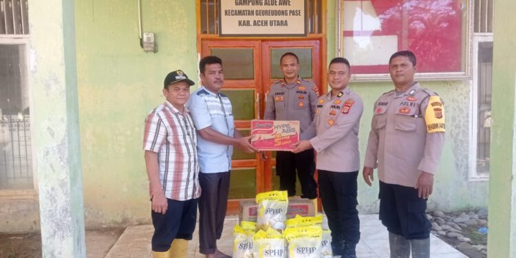 Fokus Distribusi Logistik, Kapolres Lhokseumawe Kerahkan Tim Tembus Pedalaman Aceh Utara