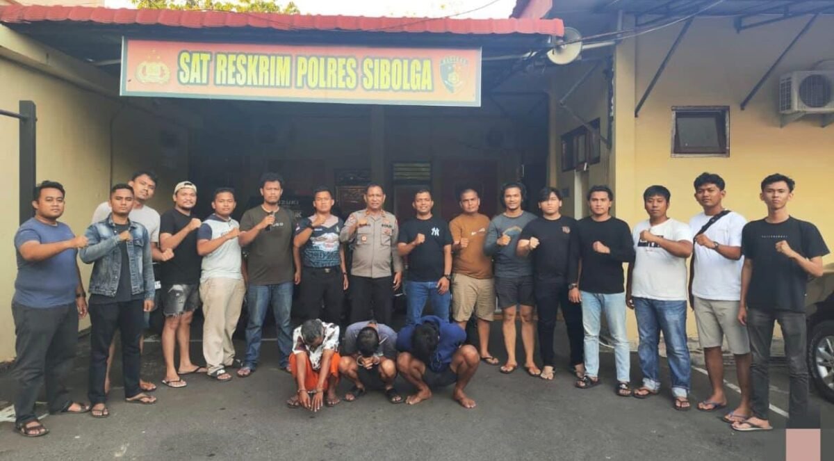 Kurang dari 1×24 Jam, Polres Sibolga Tangkap Tiga Pelaku Pembunuhan Tragis di Halaman Masjid Agung Sibolga