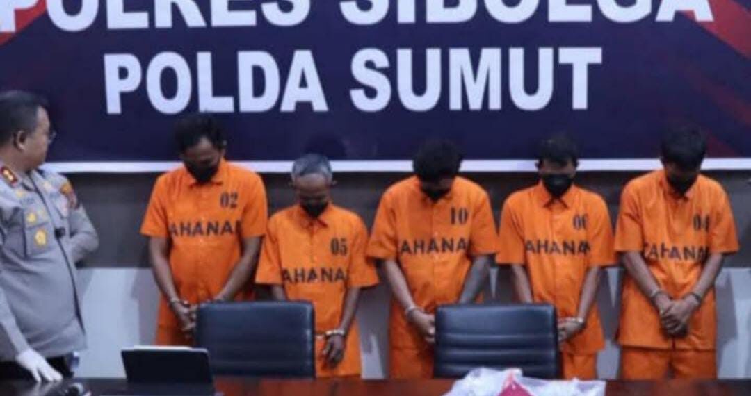 Polres Sibolga Berhasil Tangkap Lima Pelaku Pengeroyokan Warga Simeulue Hingga Meninggal Dunia