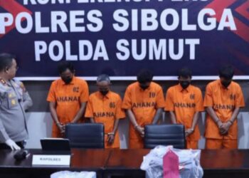 Polres Sibolga Berhasil Tangkap Lima Pelaku Pengeroyokan Warga Simeulue Hingga Meninggal Dunia