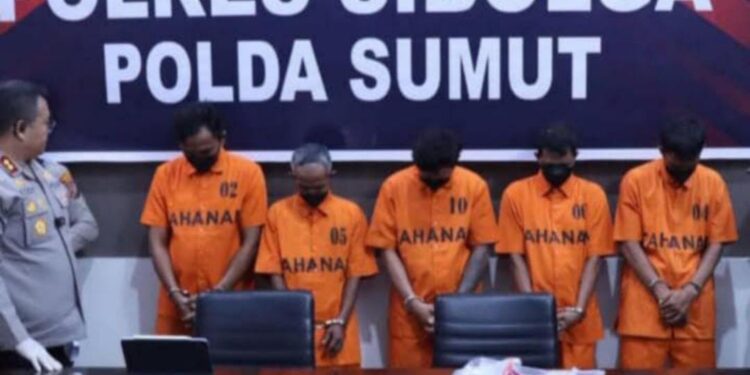 Polres Sibolga Berhasil Tangkap Lima Pelaku Pengeroyokan Warga Simeulue Hingga Meninggal Dunia