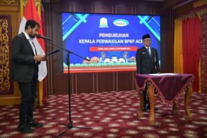 Gubernur Muallem Kukuhkan Kepala BPKP Baru, Ungkap Janji Presiden Bantu Keruk Muara Pelabuhan di Aceh