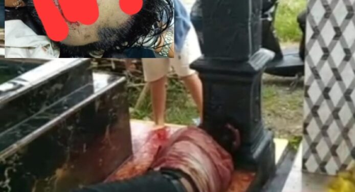 Warga Patumbak Geger, Pria Ditemukan “Mandi Darah” di Samping Makam Ayahnya