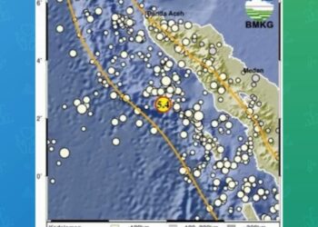 Breaking News: Gempa berkekuatan M 5,4 Guncang Simeulue, Aceh