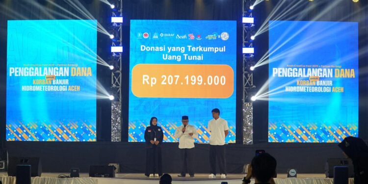 Aceh Creative Fest 2025 Rampungkan Aksi Kemanusiaan, Donasi Capai Rp 207 Juta