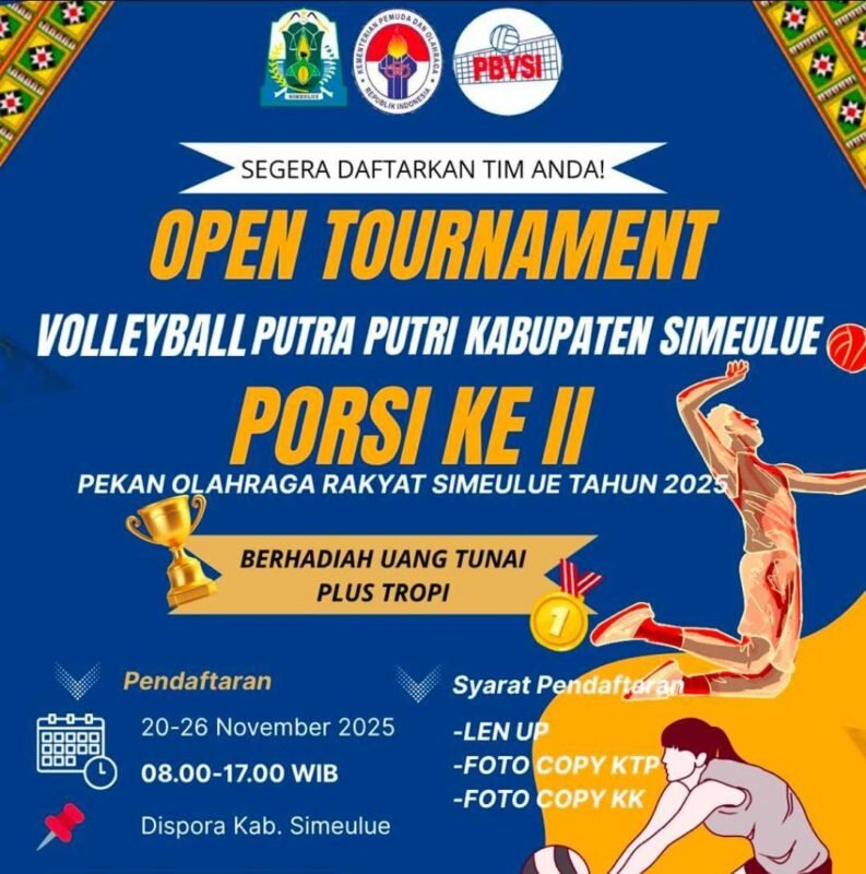 Open Turnamen PORSI Simeulue Dinilai Tanpa Kejelasan, Peserta Pertanyakan Profesionalisme Panitia