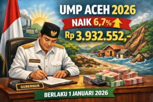 UMP Aceh 2026 Naik 6,7 Persen