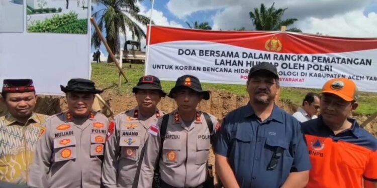 Kapolda Aceh Resmikan Pematangan Lahan Huntap Polri untuk Korban Bencana di Tamiang