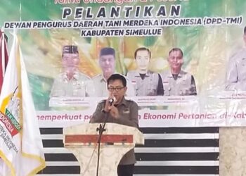 Ahmad Danion, Pembina Tani Merdeka Simeulue Dukung Penuh Pengurus Baru yang Resmi Dilantik