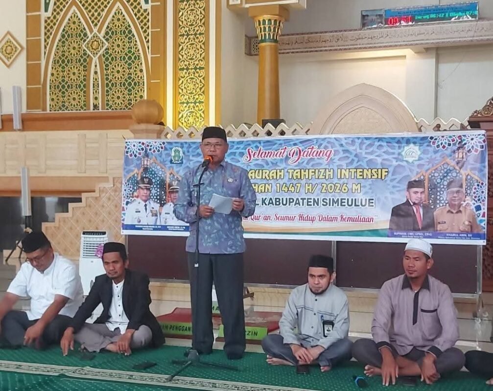 Wakil Bupati Simeulue Buka Kegiatan Daurah Tahfidz Intensif Ramadhan 1447 H