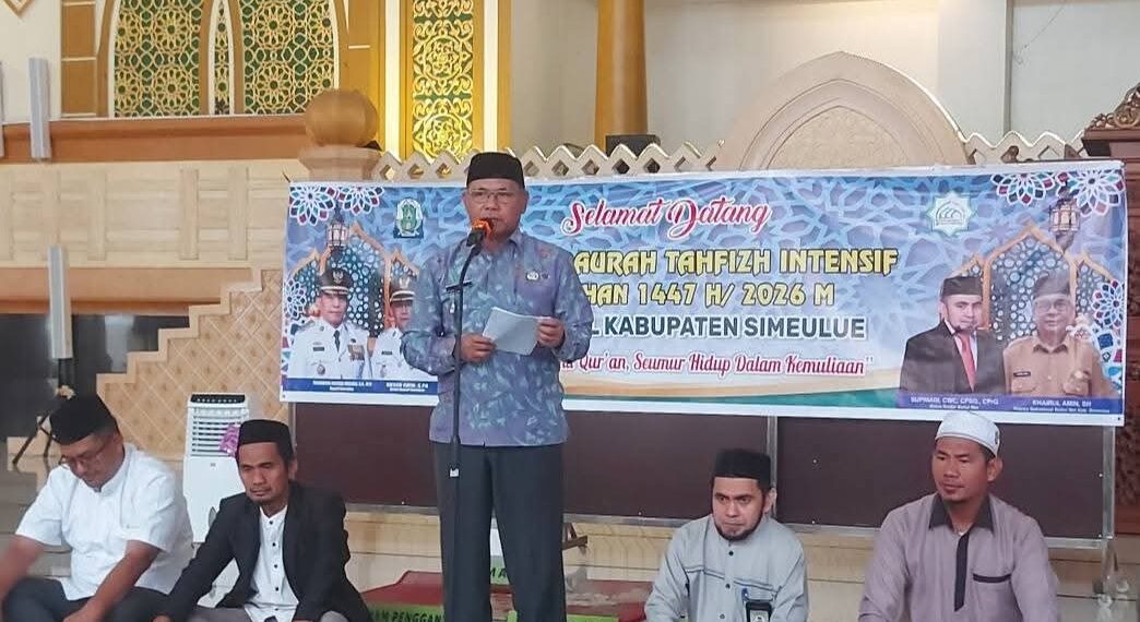 Wakil Bupati Simeulue Nusar Amin Buka Kegiatan Daurah Tahfidz Intensif