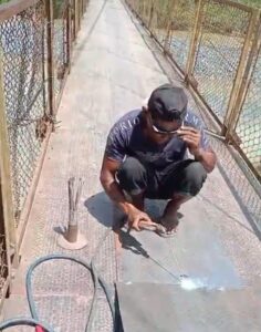 PUPR Aceh Barat Rehab Jembatan Gantung Desa Lawet Kecamatan Pante Ceureumen