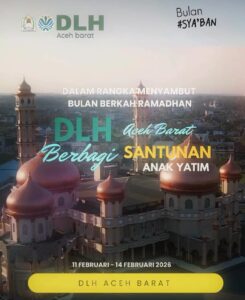 Sambut Ramadhan Dinas DLH Aceh Barat Bagikan 50 Paket Sembako Untuk Anak Yatim 