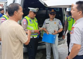 Satlantas Aceh Barat Bersama Jasa Raharja Gelar Razia Terminal Kelayakan Kendaraan 