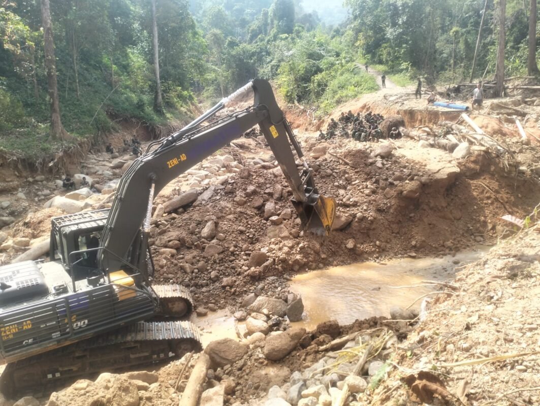 Satgas Gulbencal Kodam I/BB Rampungkan Pembangunan Jembatan Armco Titik IV di Sungai Sigiring-giring