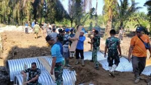 Satgas Gulbencal Kodam I/BB Tuntaskan Perbaikan Jembatan di Desa Bandar Tarutung