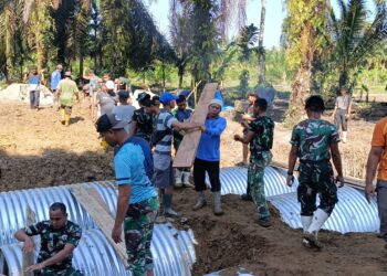 Satgas Gulbencal Kodam I/BB Tuntaskan Perbaikan Jembatan di Desa Bandar Tarutung