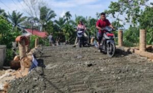 Tim Reaksi Cepat TRC PUPR Selesaikan Perbaikan Jembatan Darurat Blang Luah-Alue Akses Lalu Lintas Kembali Lancar