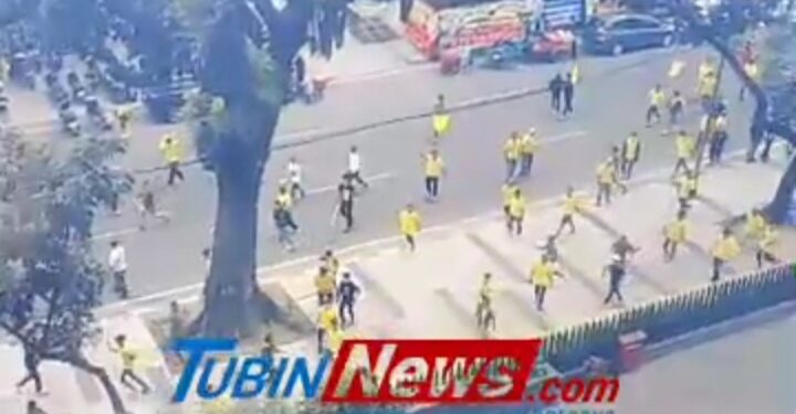 Musda Golkar di JW Marriott Medan Ricuh, Massa Bawa Kayu dan Bambu Bikin Warga Panik