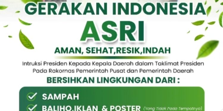 Pemkab Aceh Barat Laksanakan Gerakan Indonesia ASRI, Bersih Lingkungan Sesuai Arahan Presiden