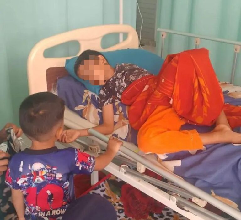 Salah satu anak korban Keracunan MBG kecamatan Sp Mamplam, Jumat (27/2/2026) (dok/Masakini.co)