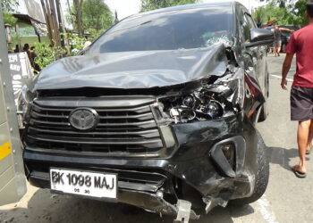 Kecelakaan Maut di Jalinsum Tanjung Morawa Innova Reborn Vs Sepeda Motor