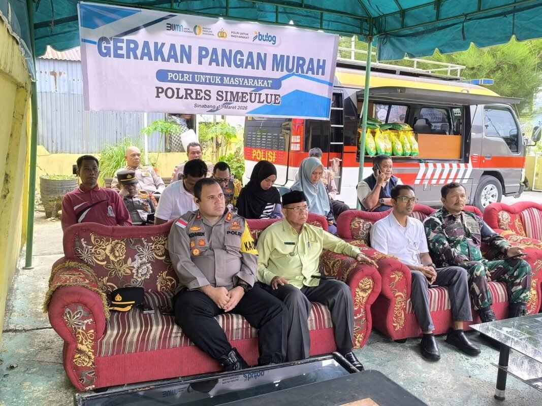 Kapolres dan Wakil Bupati Simeulue Ikuti Zoom Meeting Gerakan Pangan Murah
