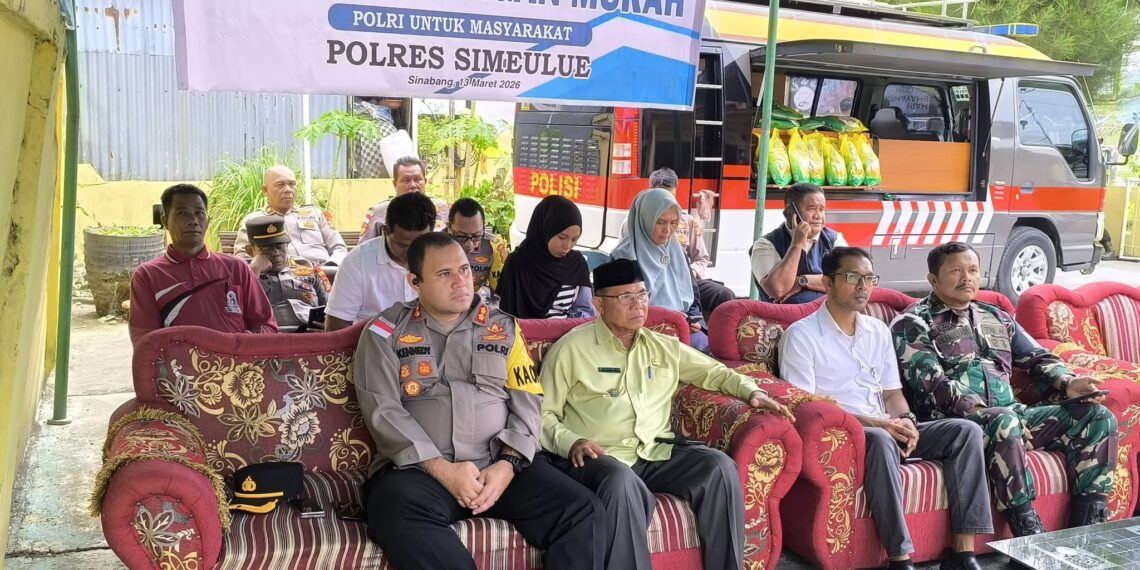 Kapolres dan Wakil Bupati Simeulue Ikuti Zoom Meeting Gerakan Pangan Murah