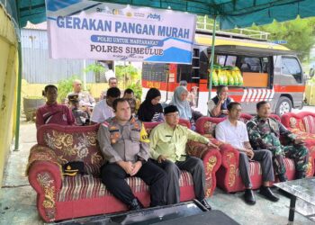 Kapolres dan Wakil Bupati Simeulue Ikuti Zoom Meeting Gerakan Pangan Murah untuk Bantu Masyarakat