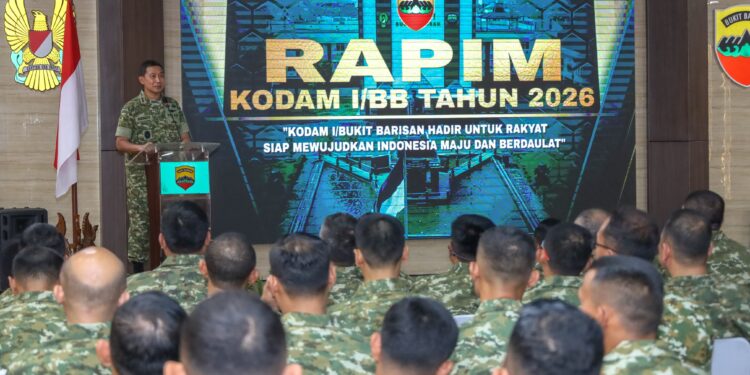 Pangdam I/BB Pimpin Rapat Pimpinan Kodam I/Bukit Barisan TA 2026