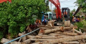 Kodim 0208/AS Mulai Pembangunan Jembatan Bailey di Medang Deras