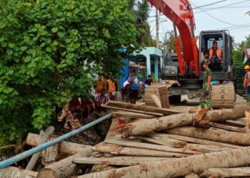 Kodim 0208/AS Mulai Pembangunan Jembatan Bailey di Medang Deras