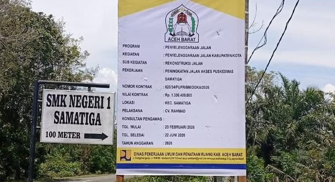 Pemkab Aceh Barat Tingkatkan Jalan Akses Puskesmas dan Fasilitas Pendidikan di Samatiga