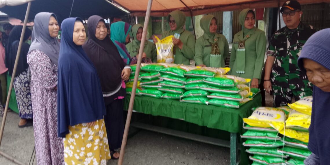 Kodim 0115/Simeulue Gelar Bazar Ramadhan, Sediakan Sembako Murah Untuk Warga