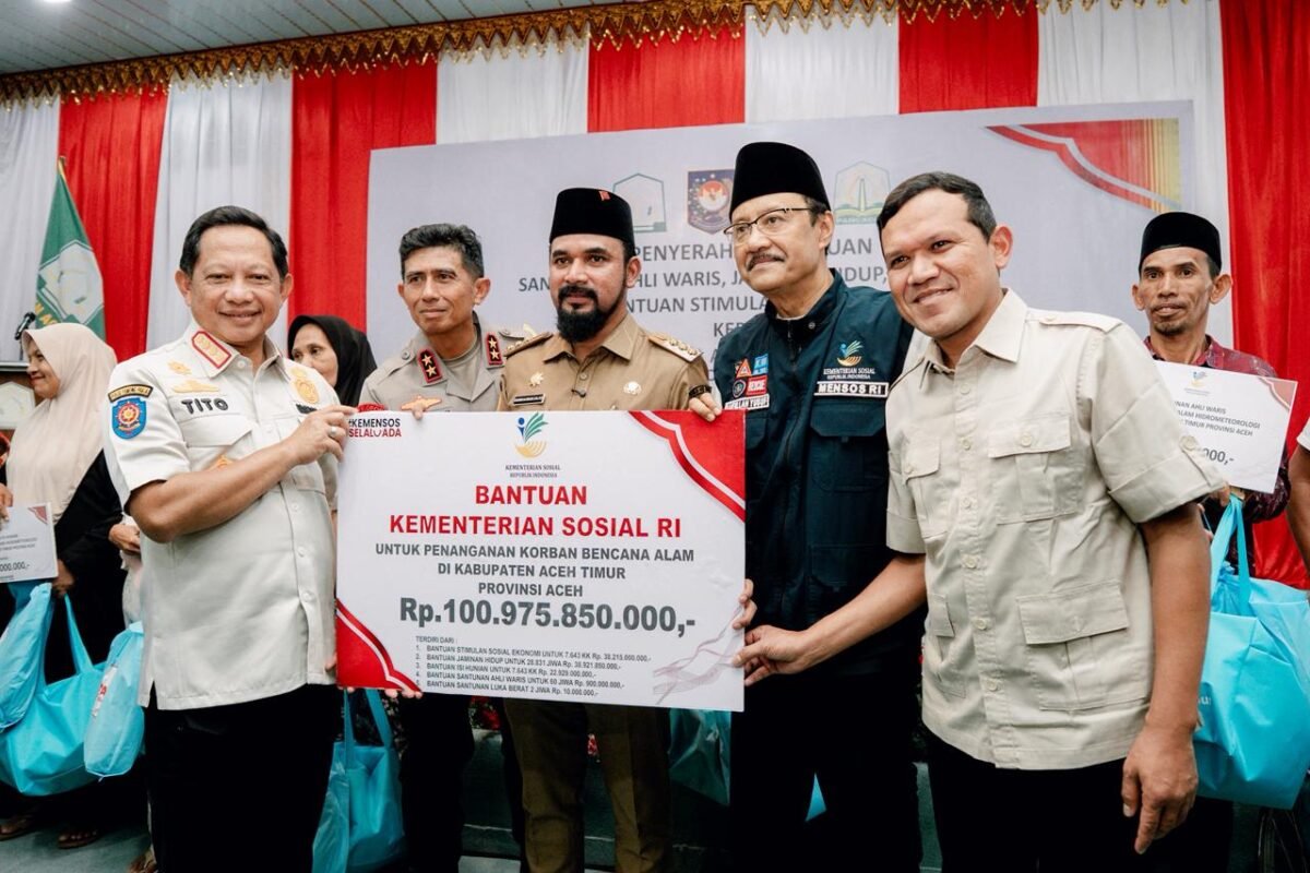 Pemerintah Salurkan Bantuan Bencana Rp100,9 Miliar untuk Warga Aceh Timur