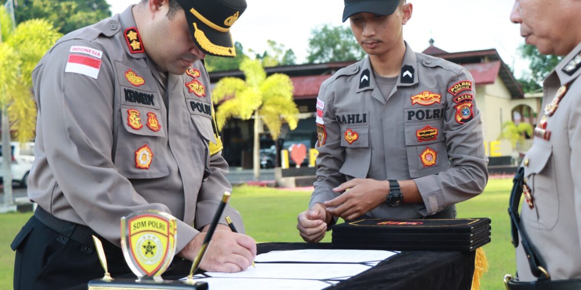 Polres Simeulue Gelar Sertijab Sejumlah Pejabat Utama