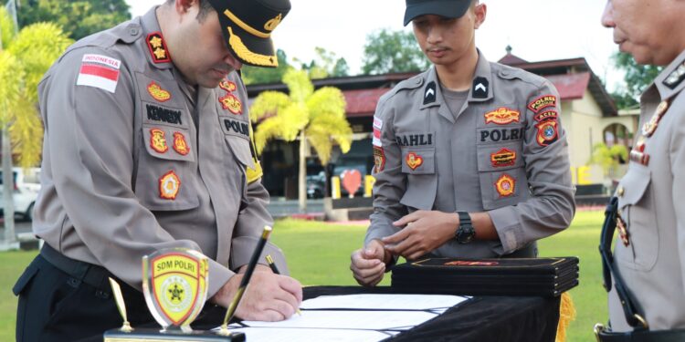 Polres Simeulue Gelar Sertijab Sejumlah Pejabat Utama