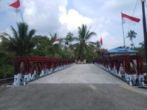 Kodim 0208/AS Rampungkan Pembangunan Jembatan Modular di Desa Lubuk Palas