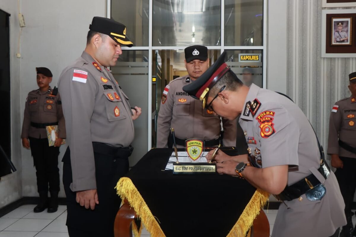 Kapolres Simeulue Pimpin Sertijab Waka Polres Simeulue