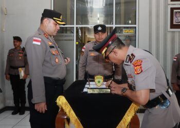 Kapolres Simeulue Pimpin Sertijab Waka Polres Simeulue